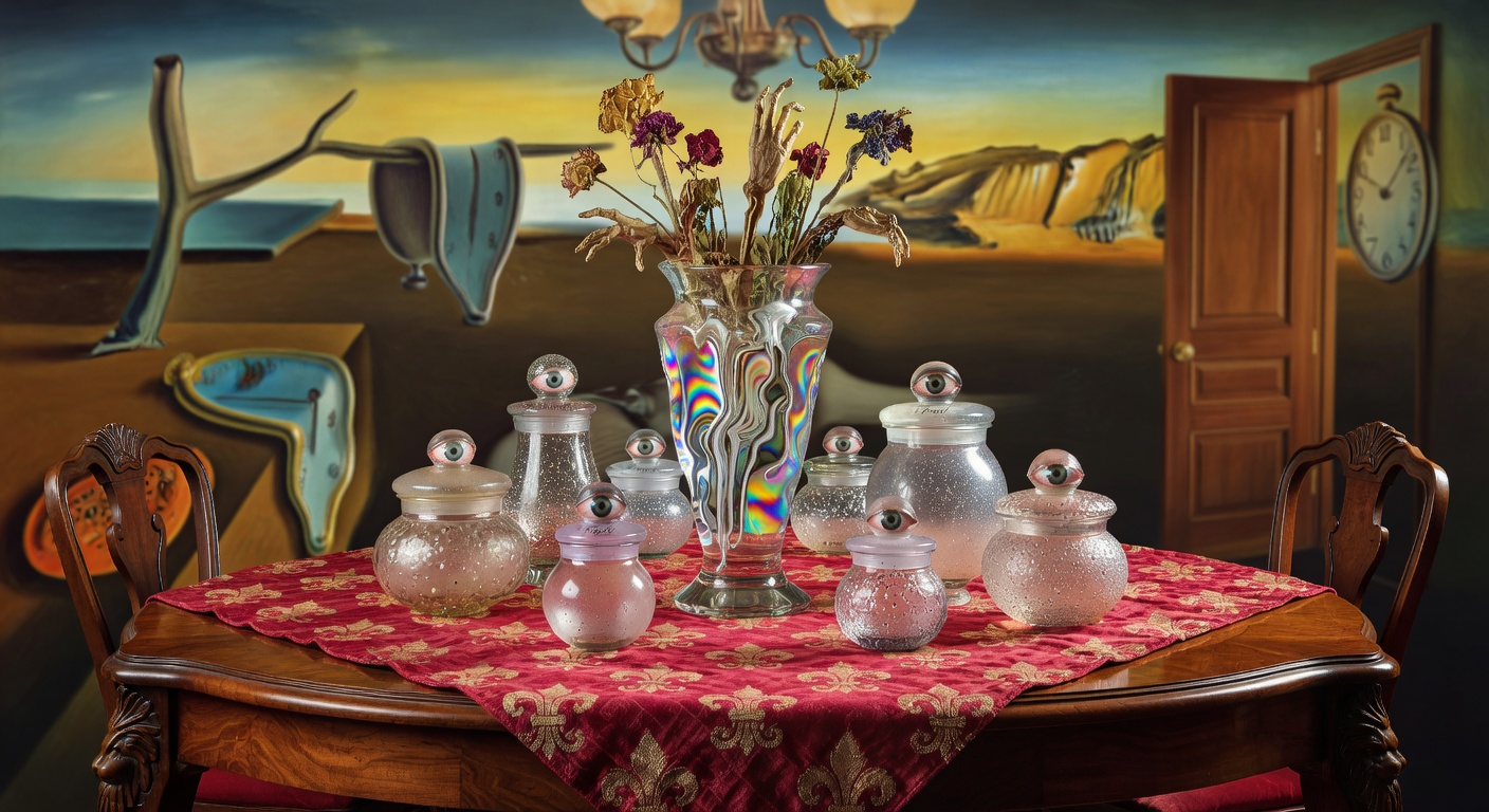 Staklene dekorativne vaze: Umetnički centri stolova